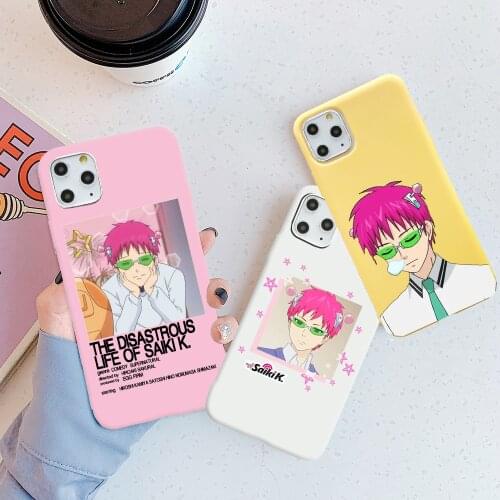 The disastrous life of saiki k soft silicone glass Phone case For iPhone 11 12 Pro XS MAX XR X 7 8 6Plus SE 2021 Candy Cover