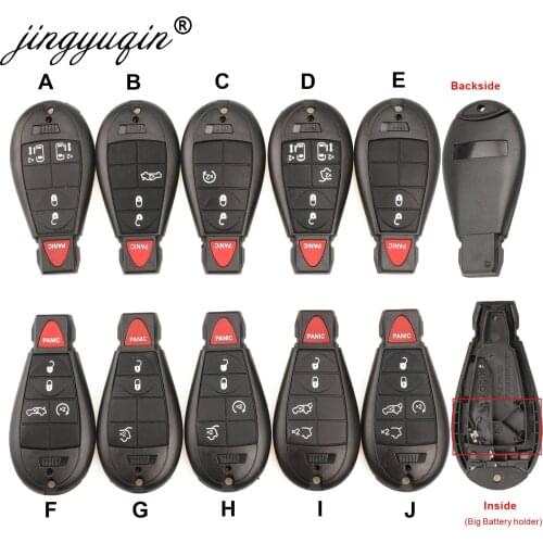 Remote Smart Car Key Shell for Chrysler Town & Country Fit Jeep Grand Cherokee Dodge Magnum Durango 2/3/4/5/6/7 Button fob Case