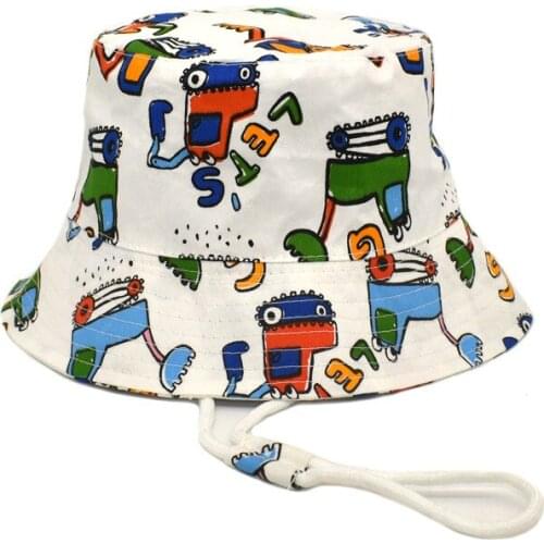 Children Hat Summer Cartoon Printing Cap For Boys And Girls Kids Sun Caps Cartoon Baby Hats Summer Hats For Kids Bucket Hats
