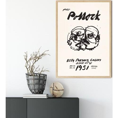 Jackson Pollock Abstract Painting Fine Art Canvas Prints Gallery Wall Art Picture Exhibition Poster Living Room Home Decoration