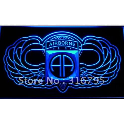 F184 82nd Airborne Wings Army LED Neon Light Signs with On/Off Switch 20+ Colors 5 Sizes to choose