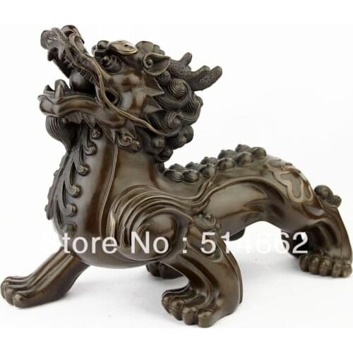 Feng Shui Pair Brass Chilin Kei Loon /Chi Lin /fengshui kei Loon/ auspicious Chi Lin/ auspicious animal