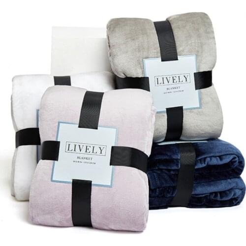 Air Conditioning Pure Color Blanket Flannel Gift Blanket Pure Color Blanket Siesta Office Fleece Warm Blanket Blanket150x229cm