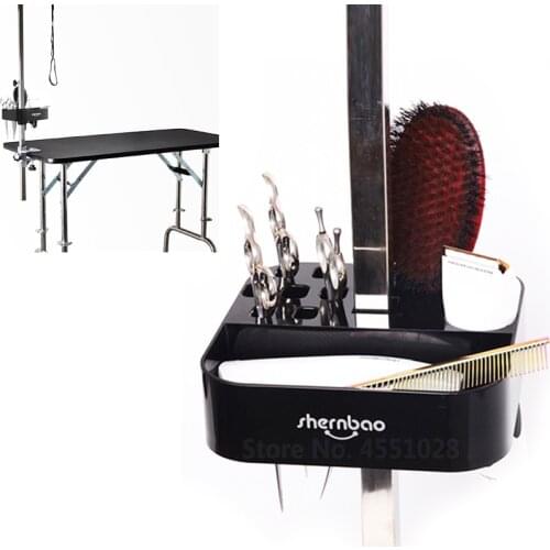 Pet grooming tools Tool Plastic Storage Box On the bracket for Pet Grooming Table Scissors Dog Comb Boxes
