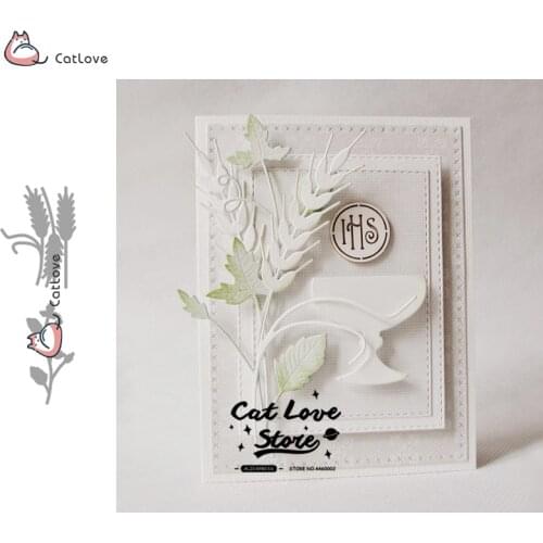 Wheat Leaf Plant Metal Cutting Dies Stencils For DIY Scrapbooking Paper Card Decorative Craft Dies Embossing Die Cuts New 2019