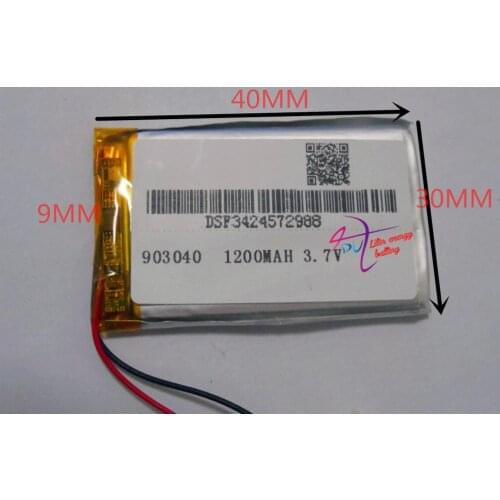 Best battery brand Wholesale 903040 3.7V 1200mah Lithium polymer Battery with protection board For MP5 Bluetooth Earphone Fr