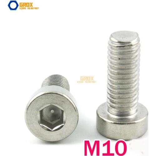 M10 Thin Cap Head Allen Bolt Screw 304 Stainless Steel DIN7984