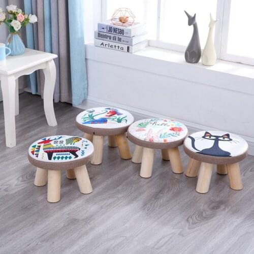 Small stool fashion domestic cloth art small sofa stool living room tea table short creative small bench stool for kids