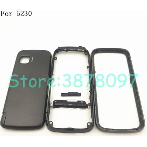 New For Nokia 5230 New Full Complete Mobile Phone Housing Cover Case+ Keypad+Logo
