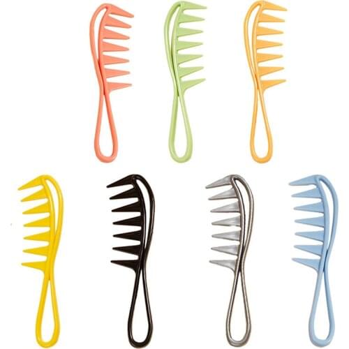 Wide Tooth Shark Plastic Comb Detangler Curly Hair Salon Hairdressing Comb Massage For Hair Styling Tool for Curl Hair