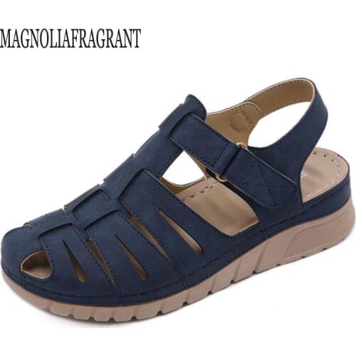 Woman Summer new Non-slip Wedge Sandals Casual Sewing Women Shoes Female Ladies Platform Retro Sandalias sandalias mujer hy841