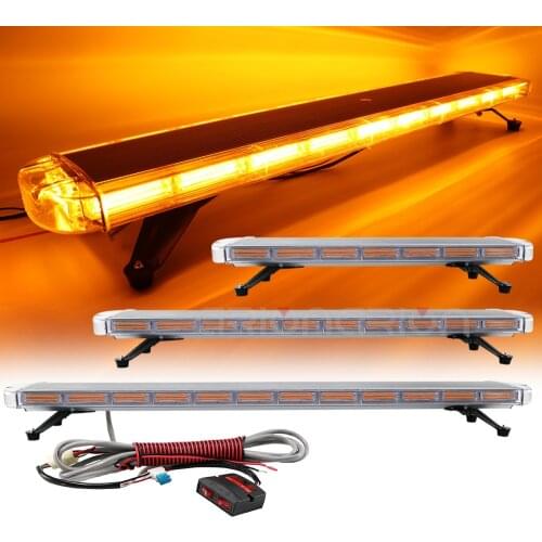 30inch to 72inch COB LED Strobe Light Bar Rooftop Car Trucks Police Emergency Flashing Warning Lights 47" 55" Red Blue Yellow