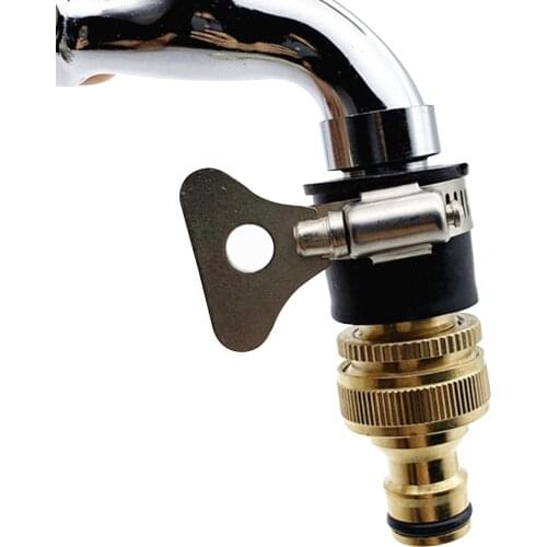 3 In 1 Universal Quick Connector Pure Brass Kitchen Bathroom Faucet Tap Connector Garden Hose Water Connection Adapters