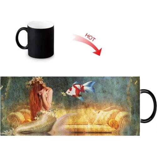 Mermaid Funny Travel Mug 12oz Coffee Milk Tea Cup Novelty Water Mugs Customized Birthday Gift