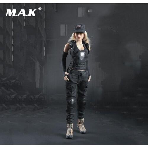 1/6 Tactical Woman Black Clothes Set FG048B For 12'' Female Figure Body Clothes Accessory