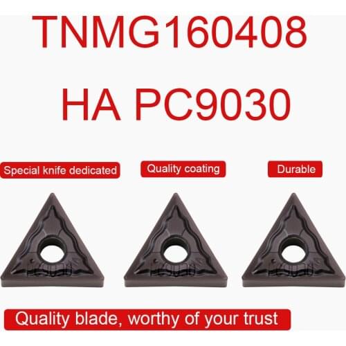10PCS TNMG160404 HA PC9030 Carbide Inserts TNMG 160404 Blade External Turning Tool CNC Mechanical Lathe Cutting Tool