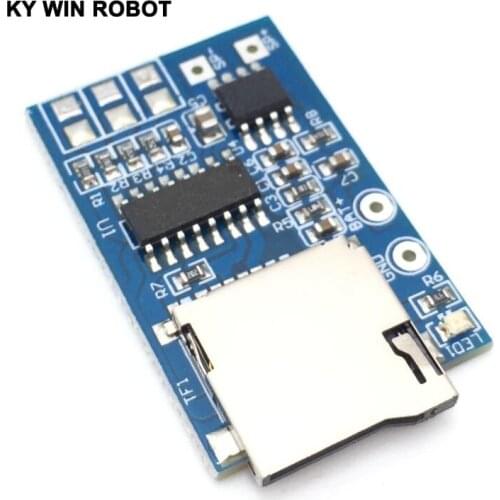 2W Mixed Mono TF Card MP3 Player Decoder Board Amplifier Module 3.7V/5V Power Support MP3 FM Radio USB Audio Mode Free Shipping