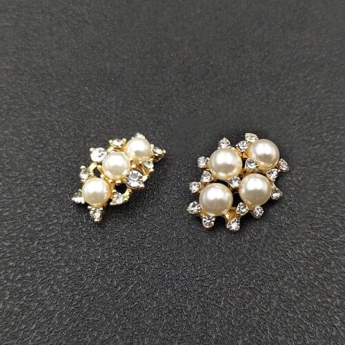 2020New 60Pcs Rhinestones and Pearl Arc button for DIY Wedding or Headband Hair Accessories HZ640-HZ716