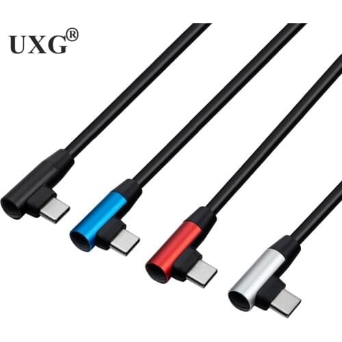 3.1 Type-C male to C male data cable Double elbow fast charging cable 90 degree aluminum shell entertainment charging data cable