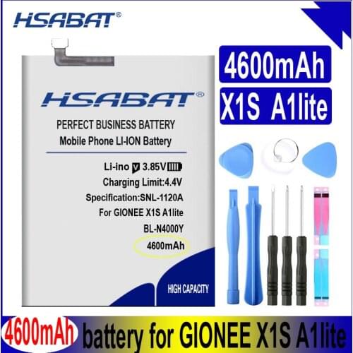 HSABAT BL-N4000Y 4600mAh Battery for GIONEE X1S A1lite A1 Lite Batteries