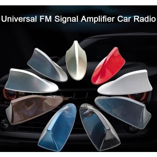 Car Carbon Fiber Antennas Auto Radio Aerials Shark Fin Antenna Roof AM/FM Signal Aerila Universal for VW Toyota Nissan dfdf