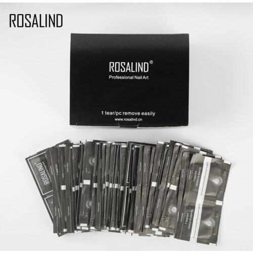 ROSALIND 200Pcs Gel Polish Remover 100% Cotton Cleaner Lint-Free Wipes Nail Degreaser for Manicure Cleaner Nail UV Gel Nails