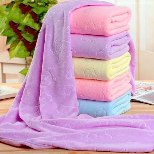 New Arrival Quick-drying towel 70x140cm Absorbent Bear Cartoon Microfiber Beach Bath Towe Cartoon Bear Children Big Bath Towe