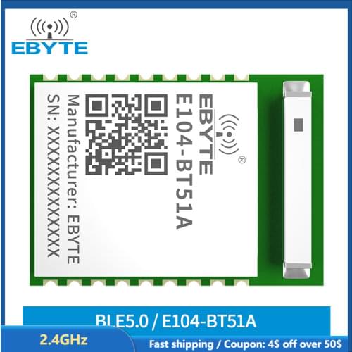 CC2640R2F BLE5.0 2.4GHz Wireless Module UART to BLE Slave PCB Antenna Low Power Consumption AT Command EBYTE E104-BT51A