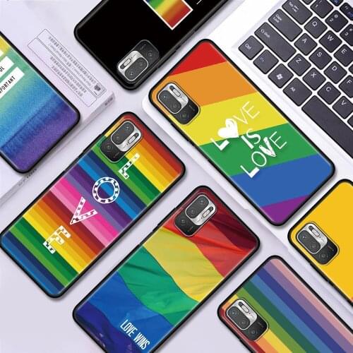 Gay Lesbian Lgbt Rainbow Pride Black Soft TPU Capa for Xiaomi Redmi Note 9S 8 9 7 10 Pro Max 9C 8T 9A 7A 4G 8A Phone Case Cover