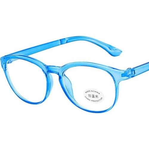 Child Round Frame Girls Boys Anti-Blue Glasses Transparent Lens UV400 Eye Protection Children Kids Comeputer-Gaming Eyewear