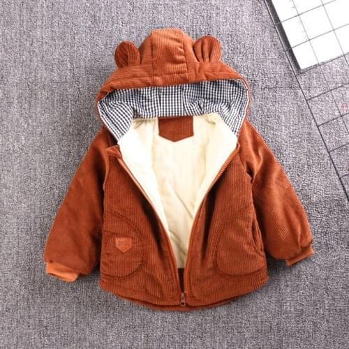 Kids Boys Girls Coat Children Outerwear Toddler Girls Boys Winter Cartoon Windproof Coat Hooded Warm Outwear Jacket 6M-4T