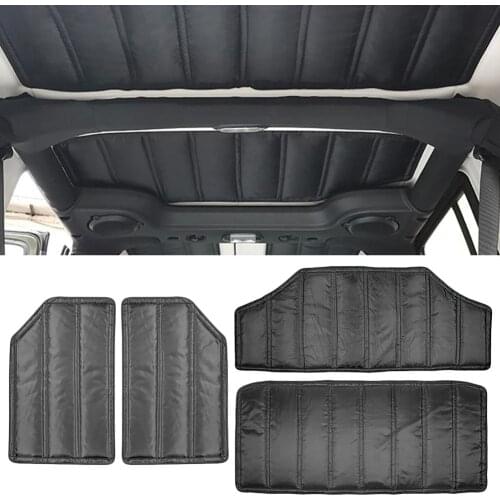 For 2-Door/4-Door for Jeep Wrangler JK 12-17 Hardtop Sound Deadener Thick Durable Headliner Hinges Heat Insulation insulation