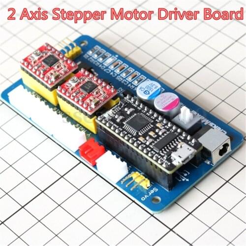 10PCS/LOT 2 Axis USB CNC Stepper Motor Control Board Driver 12V Power For Laser Engraver(6.8)