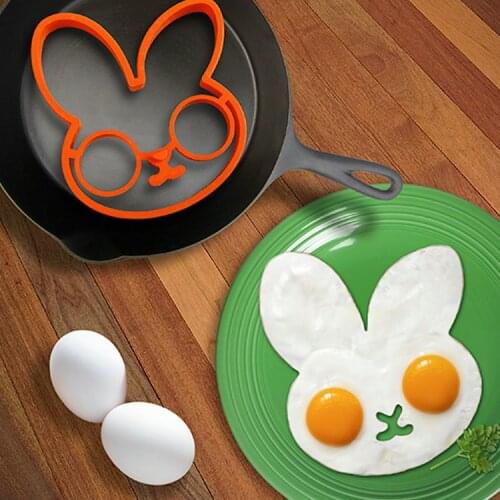 Cute rabbit Egg mold Silicone rabbit omelette White rabbit fried egg mold pancake egg boiler
