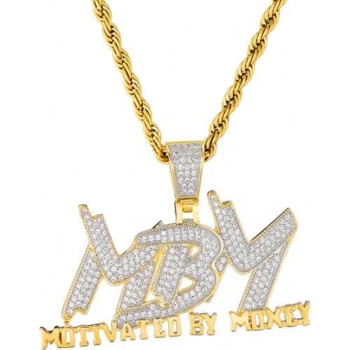 Hip Hop hip hop fashion MBM Motivated By Money letter pendant