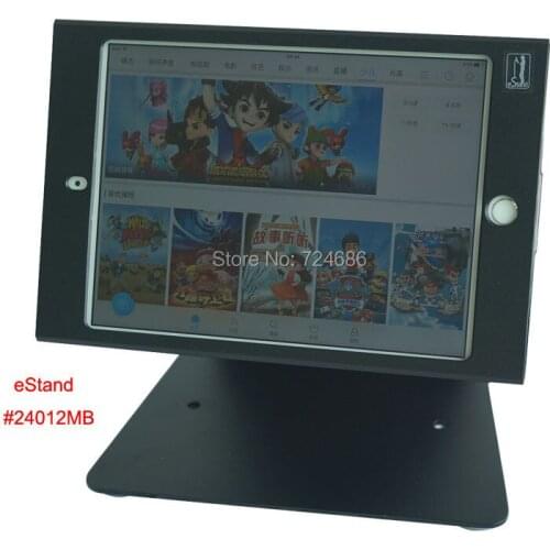 For mini ipad table security stand with anti-theft enclosure display kiosk POS , fix on desktop or countertop hotel or bank