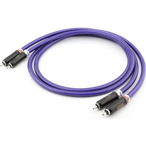 Pair MC-SILVER IT 65 RCA audio interconnect cable with Gold plated RCA plug