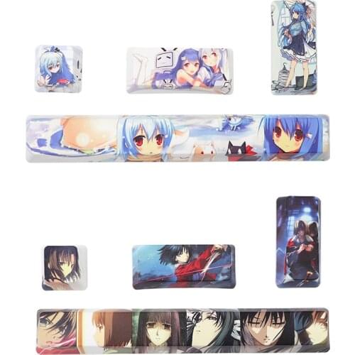 PBT Five sides Dye-subbed keycap Space bar 6.25U Entre keys OEM profile Cartoons Anime Keycap