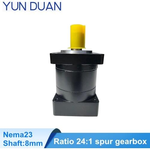 Speed ratio 24:1 planetary gearbox for nema23 stepper motor 8mm shaft,30Nm,3000rpm spur nema 23 planetary gearbox 24 ratio