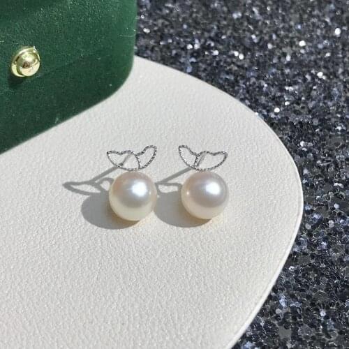 Office Lady 925 Sterling Silver Earrings Findings Settings Base Mountings Parts for Pearls Agate Crystal Stones Jade 5pairs/lot