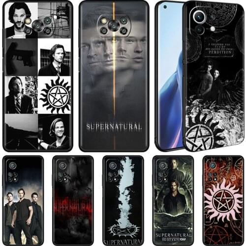 Black Soft Cover For Xiaomi Mi Poco X3 NFC 10T Pro M3 11 Note 10 Lite 9 9T F3 A2 F1 Silicone Phone Case Supernatural TV Show Cas