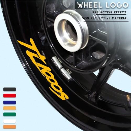 Motorcycle reflective stickers bicycle tire tread letters moto decorative decals for SUZUKI TL1000S tl1000 s tl 1000s