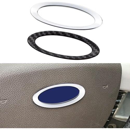 Carmilla Steering Wheel Decoration Ring ABS Chrome Trim Sequins Sticker For Ford focus 2 new Fiesta Ecosport 2013 2014 2015 2016