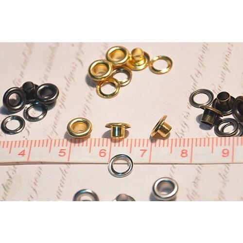 Inner dia.3mm copper DIY garment eyelets with washers 4 color choices scrapbooking eyelets for garment or bags 160sets/lot