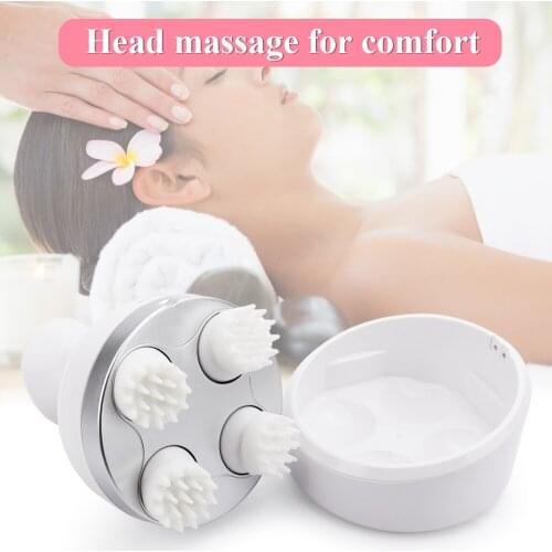 Waterproof Electric Head Massage Wireless Scalp Massager Prevent Hair Loss Promote Hair Growth Tools Vibrating Brain Care