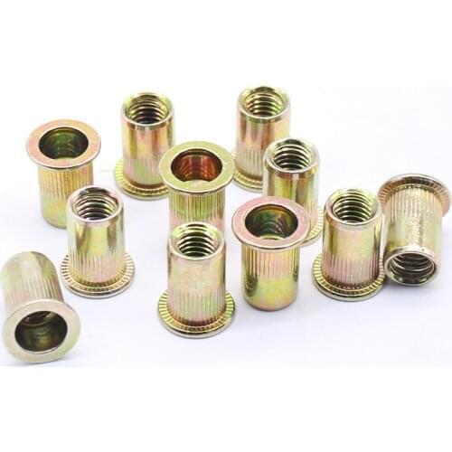 Carbon Steel Galvanized Flat Head Rivet Nuts Multi Size Rivet Nuts Collocation M3-M12