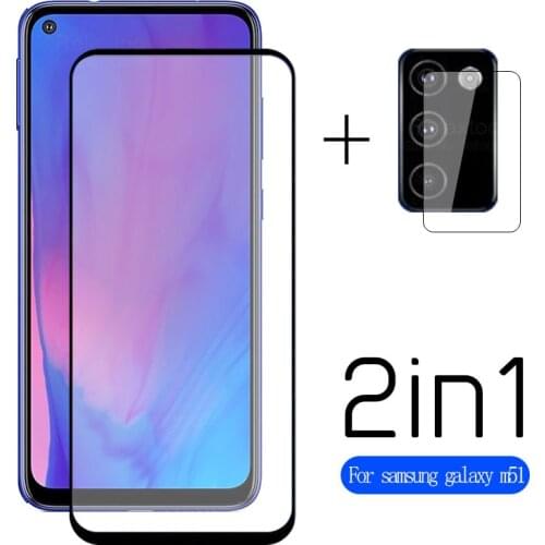 2 in 1 camera lens protective glass for Samsung galaxy m51s m 51 51m samsun glaxy samsungm51s galaxym51 safty armor film 6.5"