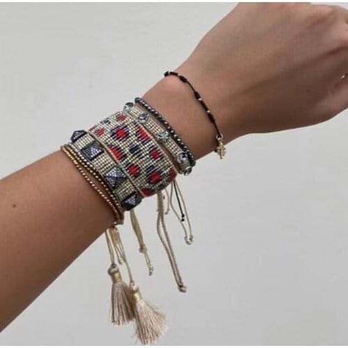 BLUESTAR Femme Bracelet MIYUKI Bead Bracelet Leopard Grain Pulseras Mujer Moda Handmade Crystal Jewelry Armband 2021