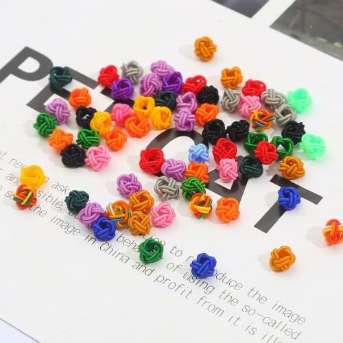 10pcs Handmade Thread Spacer Knot Charm Pendant Beads for DIY Earrings Necklace Bracelet Jewelry Making Sewing Accessories