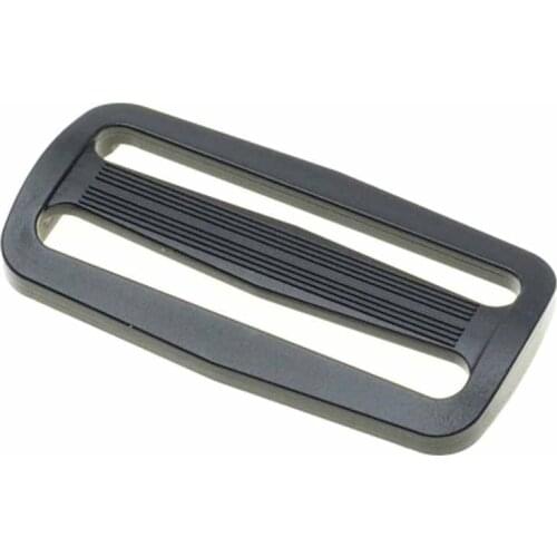 10pcs/pack 60mm Webbing Plastic Curve Slider Tri-Glide Adjust Tri-ring Buckles Backpack Straps Black